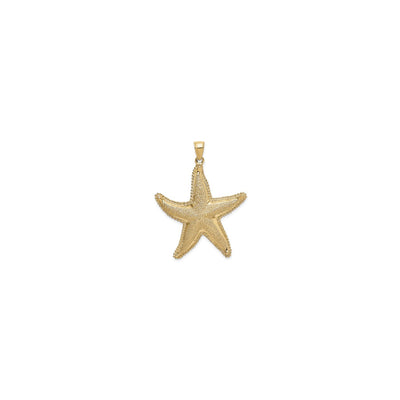 Large Textured Starfish Pendant (14K) front - Lucky Diamond - New York
