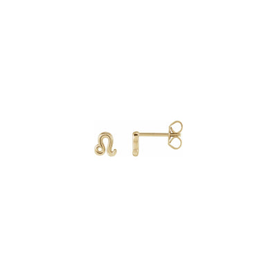Leo Zodiac Sign Stud Earrings (14K) main - Lucky Diamond - New York