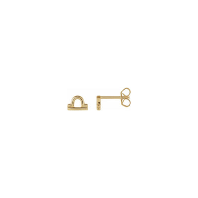 Libra Zodiac Sign Stud Earrings (14K) main - Lucky Diamond - New York