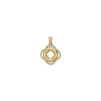Life Ring 3D Pendant (14K) front - Lucky Diamond - New York