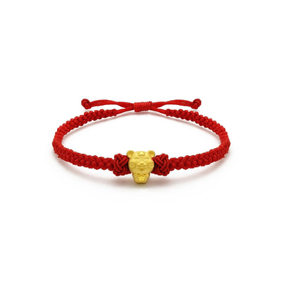 Little Super Star Tiger Chinese Zodiac Red String Bracelet (24K) main - Lucky Diamond - New York