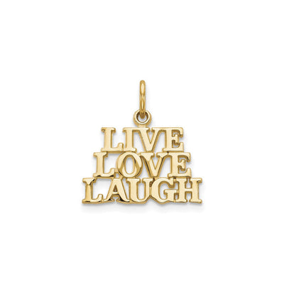 Live, Love, Laugh Talking Pendant yellow (14K) main - Lucky Diamond - New York