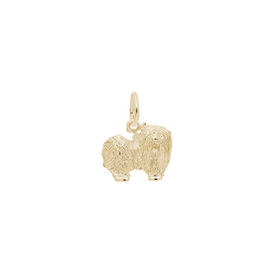 Maltese Dog Charm yellow (14K) main - Lucky Diamond - New York