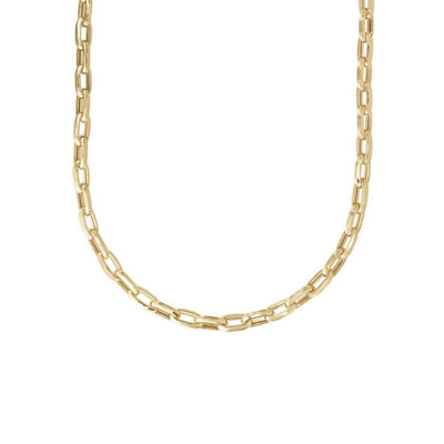 Men's Paperclip Chain (14K) zoomed front - Lucky Diamond - New York