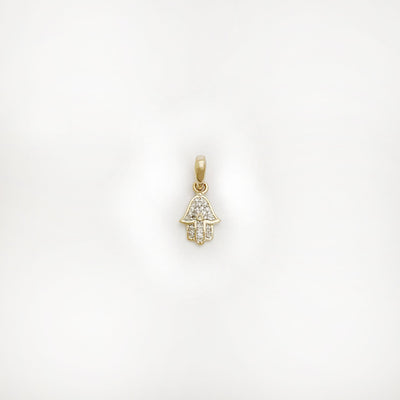 Mini Hamsa Diamond Pendant (14K) main - Lucky Diamond - New York