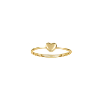 Mini Heart Stackable Ring (14K) main - Lucky Diamond - New York