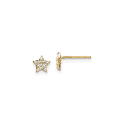 Mini Icy Star Stud Earrings (14K) main - Lucky Diamond - New York