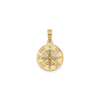 Mini Nautical Compass Pendant (14K) main - Lucky Diamond - New York