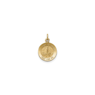 Mini Our Lady of Fatima Round Solid Medal (14K) front - Lucky Diamond - New York