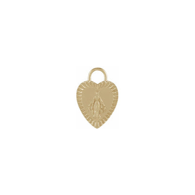 Miraculous Heart Medal Pendant (14K) front - Lucky Diamond - New York