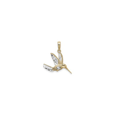 Multi-Texture Hummingbird Pendant (14K) front - Lucky Diamond - New York