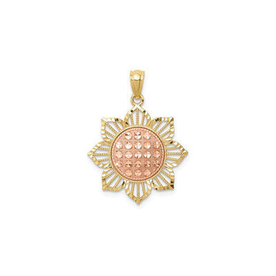 Multi-Texture Sunflower Pendant (14K) main - Lucky Diamond - New York