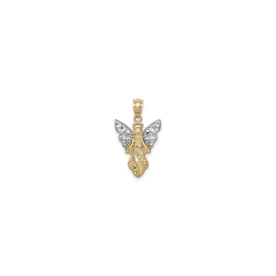 Multi-Textured Guardian Angel Pendant (14K) front - Lucky Diamond - New York