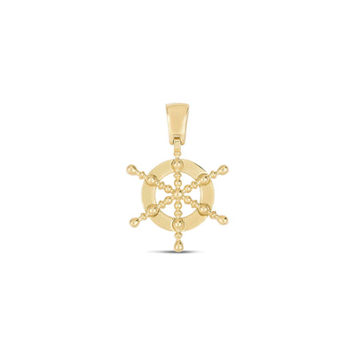Nautical Steering Wheel Pendant (14K) main - Lucky Diamond - New York