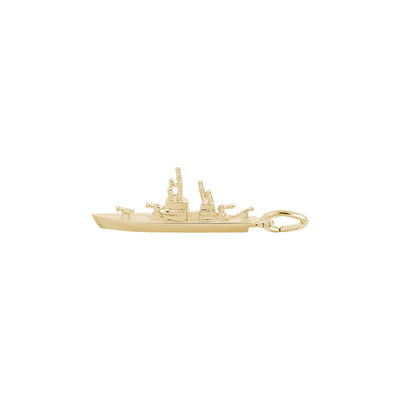 Naval Ship Charm yellow (14K) main - Lucky Diamond - New York