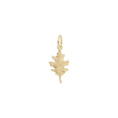 Oak Leaf Charm yellow (14K) main - Lucky Diamond - New York