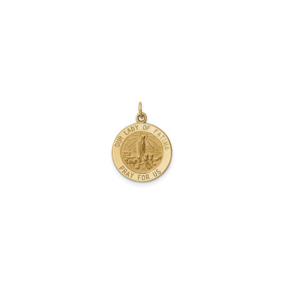 Our Lady of Fatima Round Solid Medal (14K) front - Lucky Diamond - New York