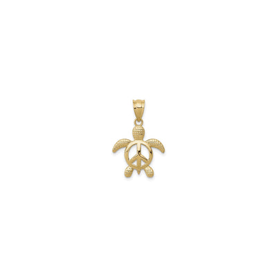 Peace Turtle Cut-Out Pendant (14K) front - Lucky Diamond - New York