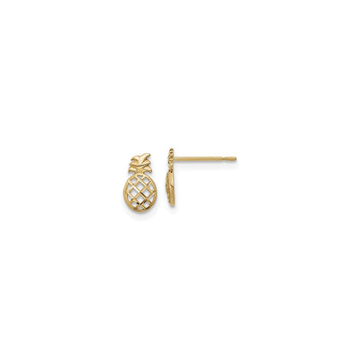 Pineapple Cut-Out Friction Post Earrings (14K) main - Lucky Diamond - New York