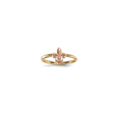 Pink Fleur de Lis Gold Ring (14K) main - Lucky Diamond - New York