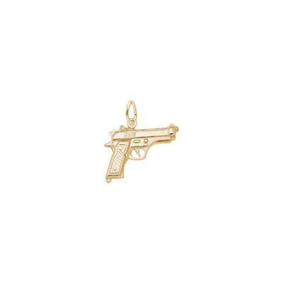 Pistol Gun Pendant yellow (14K) front - Lucky Diamond - New York