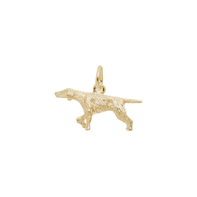Pointer Dog Charm yellow (14K) main - Lucky Diamond - New York