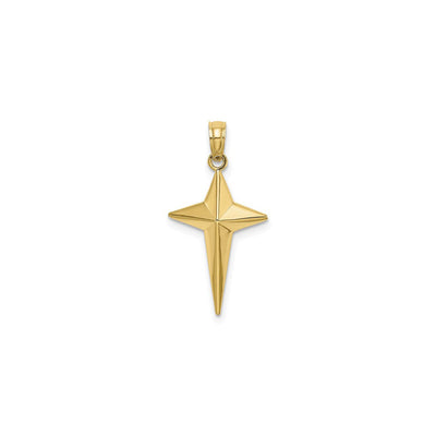 Pointy Cross Pendant (14K) front - Lucky Diamond - New York