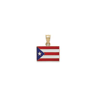 Puerto Rico Flag Enamel Pendant (14K) front - Lucky Diamond - New York