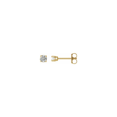 Round Diamond Solitaire (0.20 CTW) Friction Back Stud Earrings yellow (14K) main - Lucky Diamond - New York