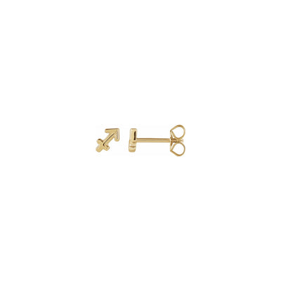 Sagittarius Zodiac Sign Stud Earrings (14K) main - Lucky Diamond - New York