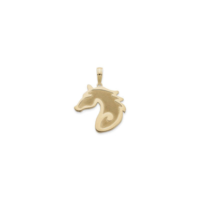 Sandblasted Horse Head Pendant (14K) front - Lucky Diamond - New York
