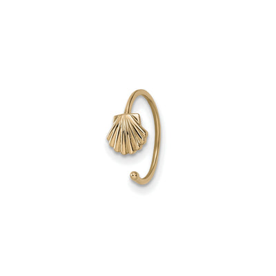 Scallop Shell Hoop Nose Ring (14K) main - Lucky Diamond - New York