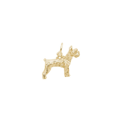 Schnauzer Dog Charm yellow (14K) main - Lucky Diamond - New York