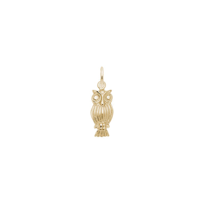 Screech Owl Charm yellow (14K) main - Lucky Diamond - New York