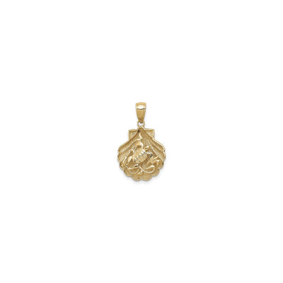 Sea Turtle in a Shell Pendant (14K) front - Lucky Diamond - New York