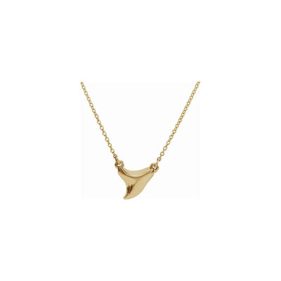 Shark Tooth Necklace (14K) front - Lucky Diamond - New York