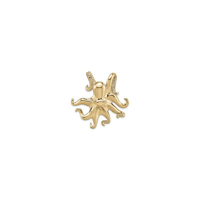 Shiny Octopus Pendant (14K) front - Lucky Diamond - New York