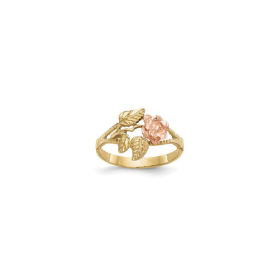 Sideways Two-Tone Rose Ring (14K) main - Lucky Diamond - New York