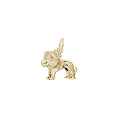 Small Lion Pendant yellow (14K) main - Lucky Diamond - New York