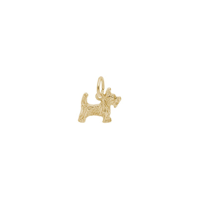 Small Scottie Dog Charm yellow (14K) main - Lucky Diamond - New York