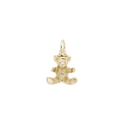 Small Teddy Bear Pendant yellow (14K) main - Lucky Diamond - New York