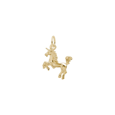 Small Unicorn Pendant yellow (14K) main - Lucky Diamond - New York