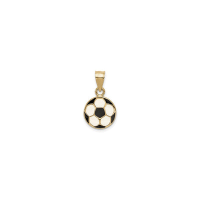 Soccer Ball Enamel Pendant (14K) front - Lucky Diamond - New York