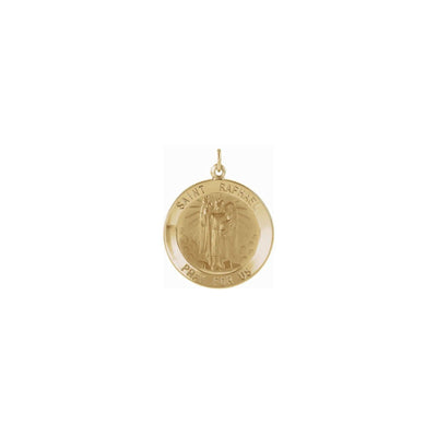 St. Raphael Round Medal Pendant (14K) front - Lucky Diamond - New York