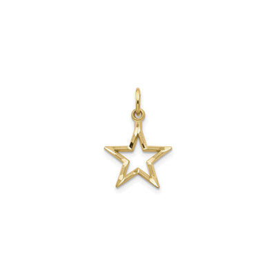 Star Contour Diamond Cut Pendant (14K) front - Lucky Diamond - New York