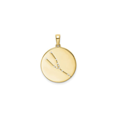 Taurus Zodiac Constellation Medal (Silver) front - Lucky Diamond - New York