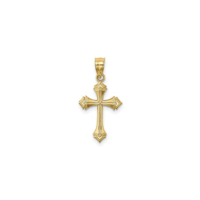 Textured Arrow Cross Pendant (14K) front - Lucky Diamond - New York
