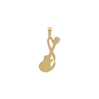Textured Electric Guitar with Strap Pendant (14K) front - Lucky Diamond - New York