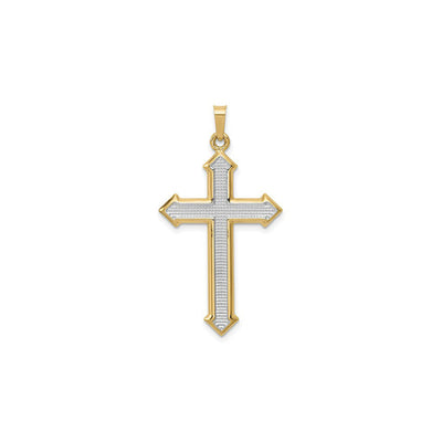 Textured Passion Cross Pendant (14K) front - Lucky Diamond - New York