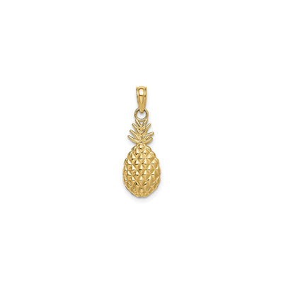 Textured Pineapple Charm (14K) front - Lucky Diamond - New York
